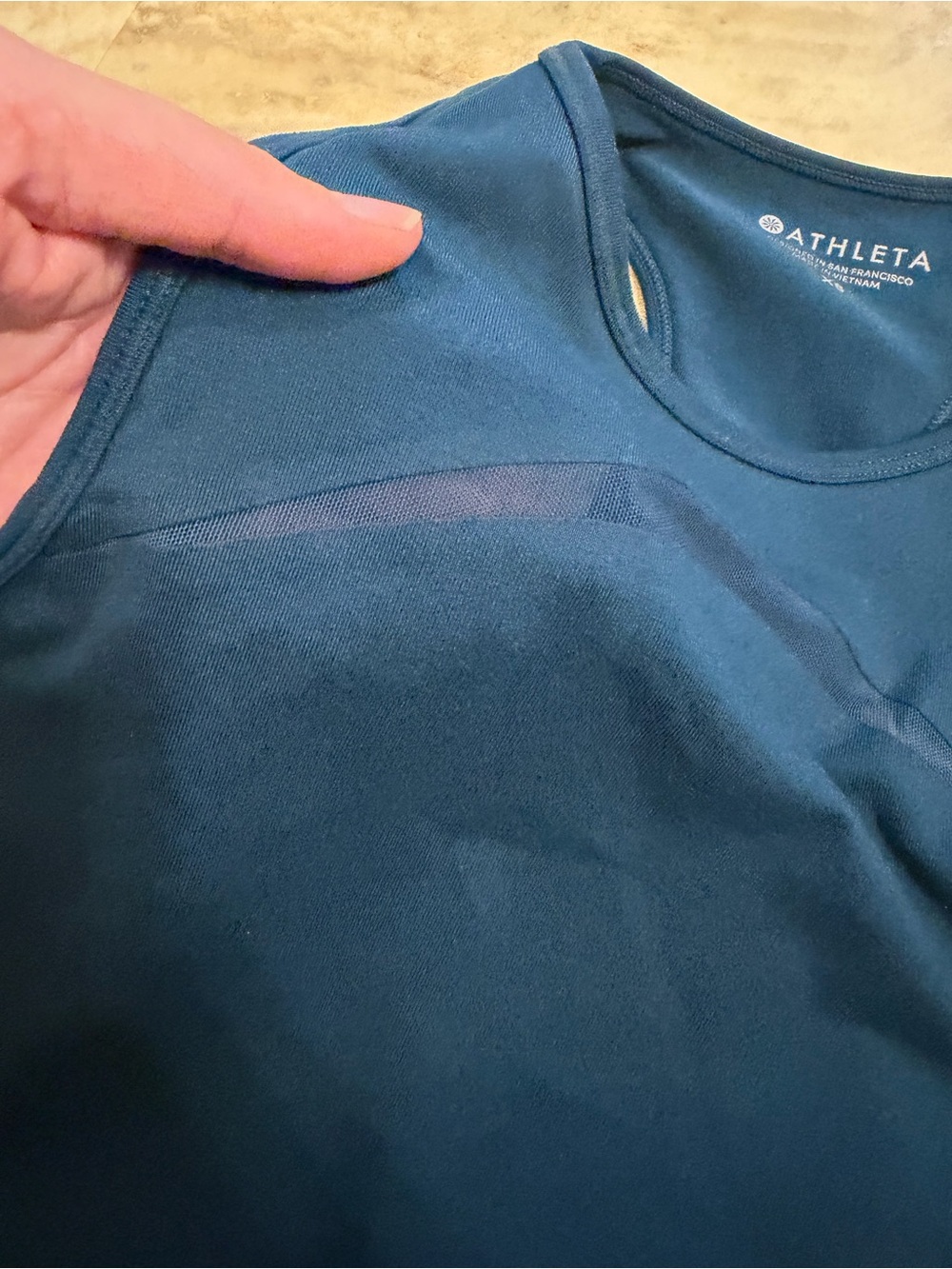 Athleta Deep Blue Racerback Active Tank - Picture 3 of 4